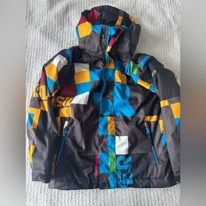 Quiksilver Kids Puffer Jacket - Black, Blue, Yellow